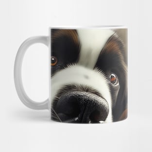 Dog Saint Bernard Wild Nature Funny Happy Humor Photo Selfie Mug